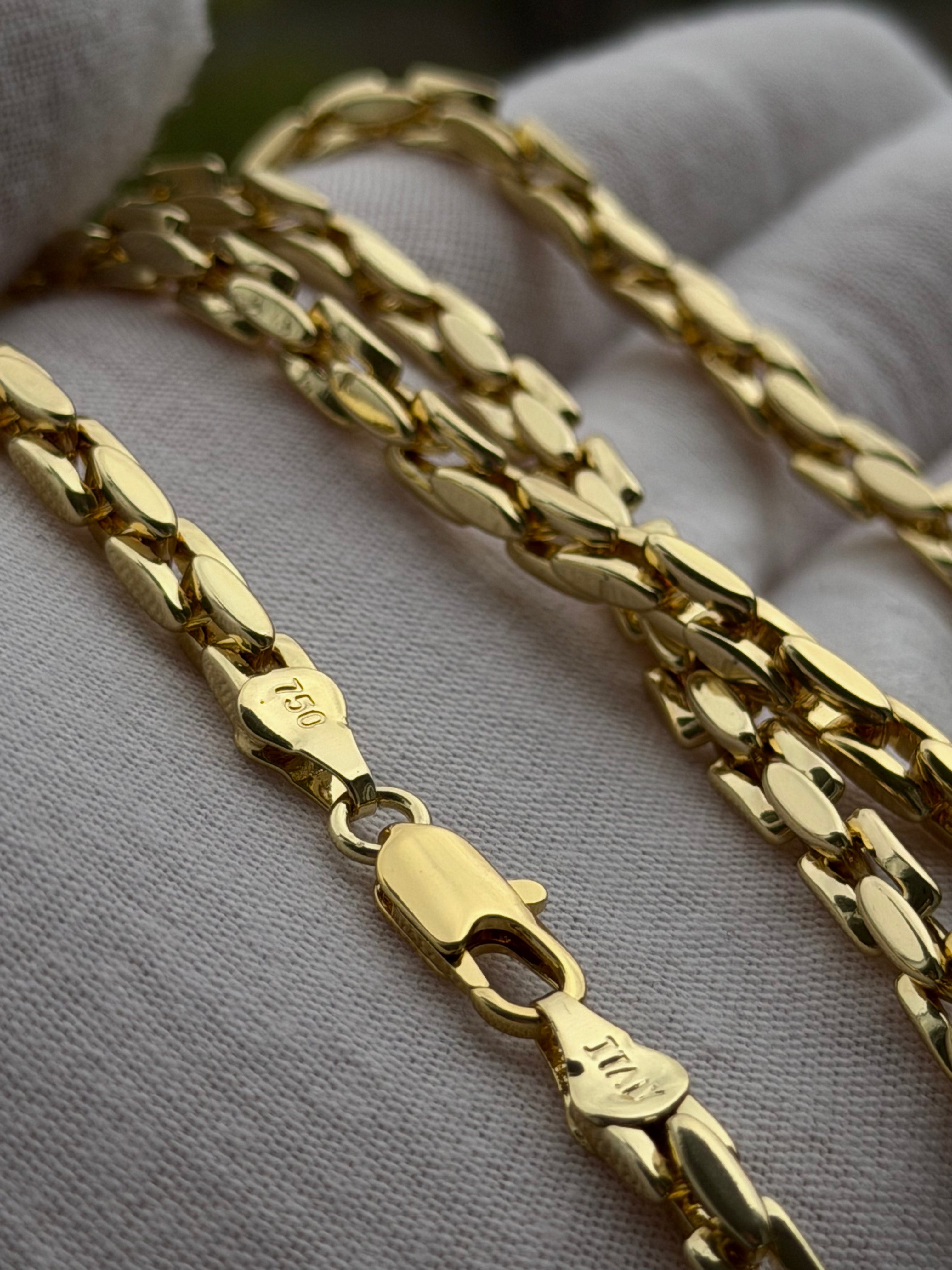 Италиански Златен Ланец с печат 750 от медицинско злато